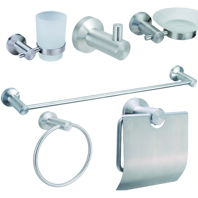 Stainless Steel 304 brushed Bathroom Accessories Hardware Sets 95100S