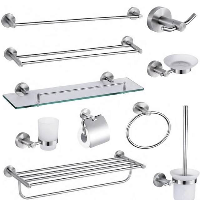 brushed stainless steel bathroom accessories