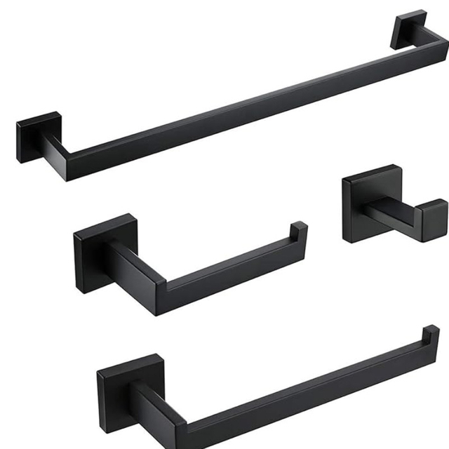 stainless steel 304 Black bathroom accessories hardware sets 77000B